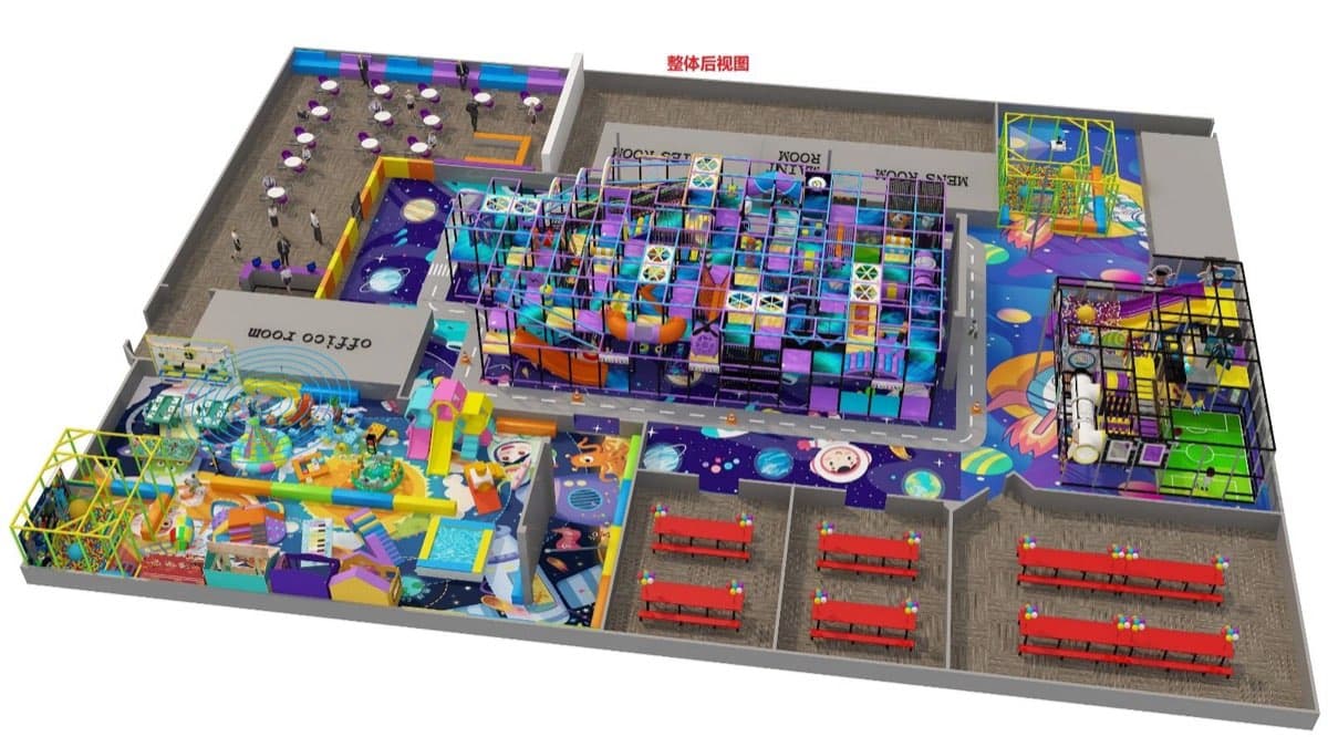 3D rendering of D&R Playland Brooklyn full facility