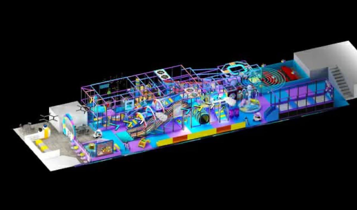 3D rendering of the full D&R Playland Sheffield Village facility