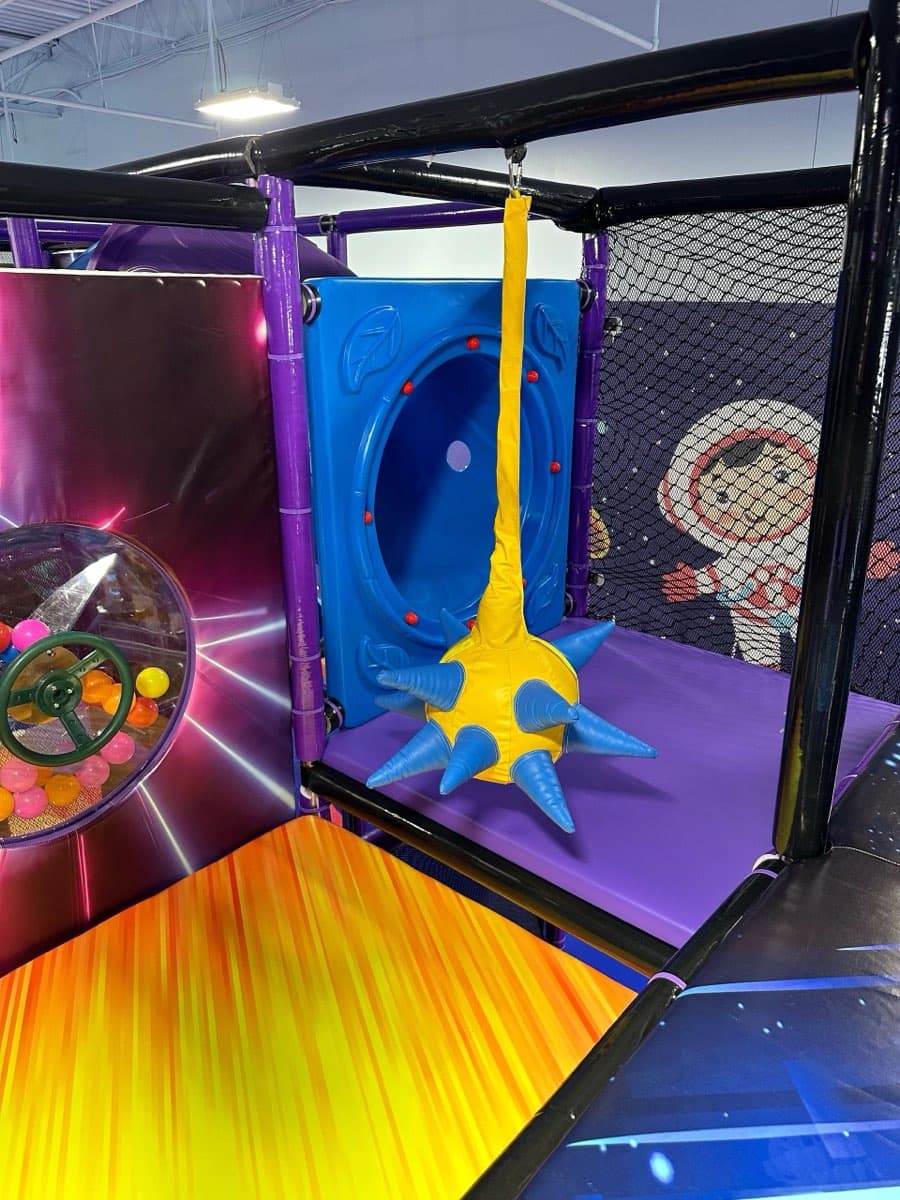 Rocket and star climbing element at Sheffield Village